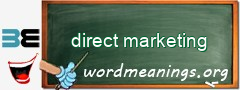 WordMeaning blackboard for direct marketing